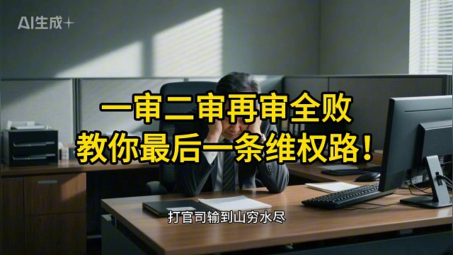 重庆律师：一审二审再审全败，教你最后一条维权路！
