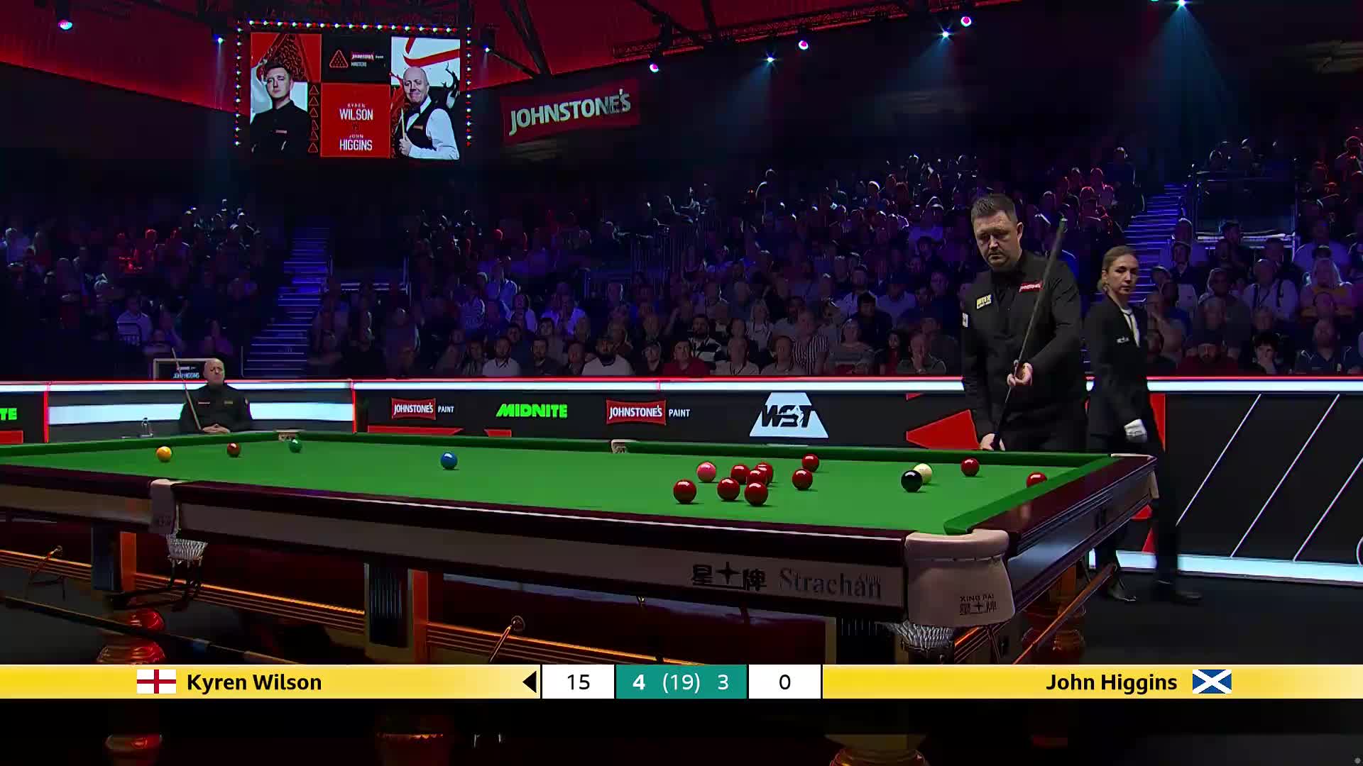 凯伦·威尔逊VS约翰·希金斯 2026斯诺克大师赛