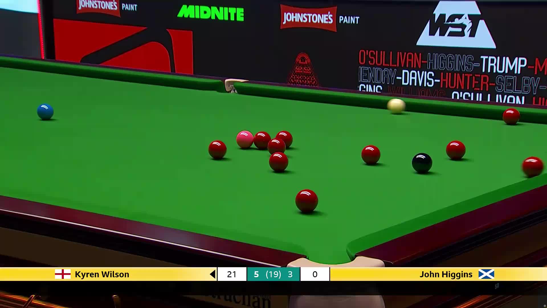 凯伦·威尔逊VS约翰·希金斯 2026斯诺克大师赛