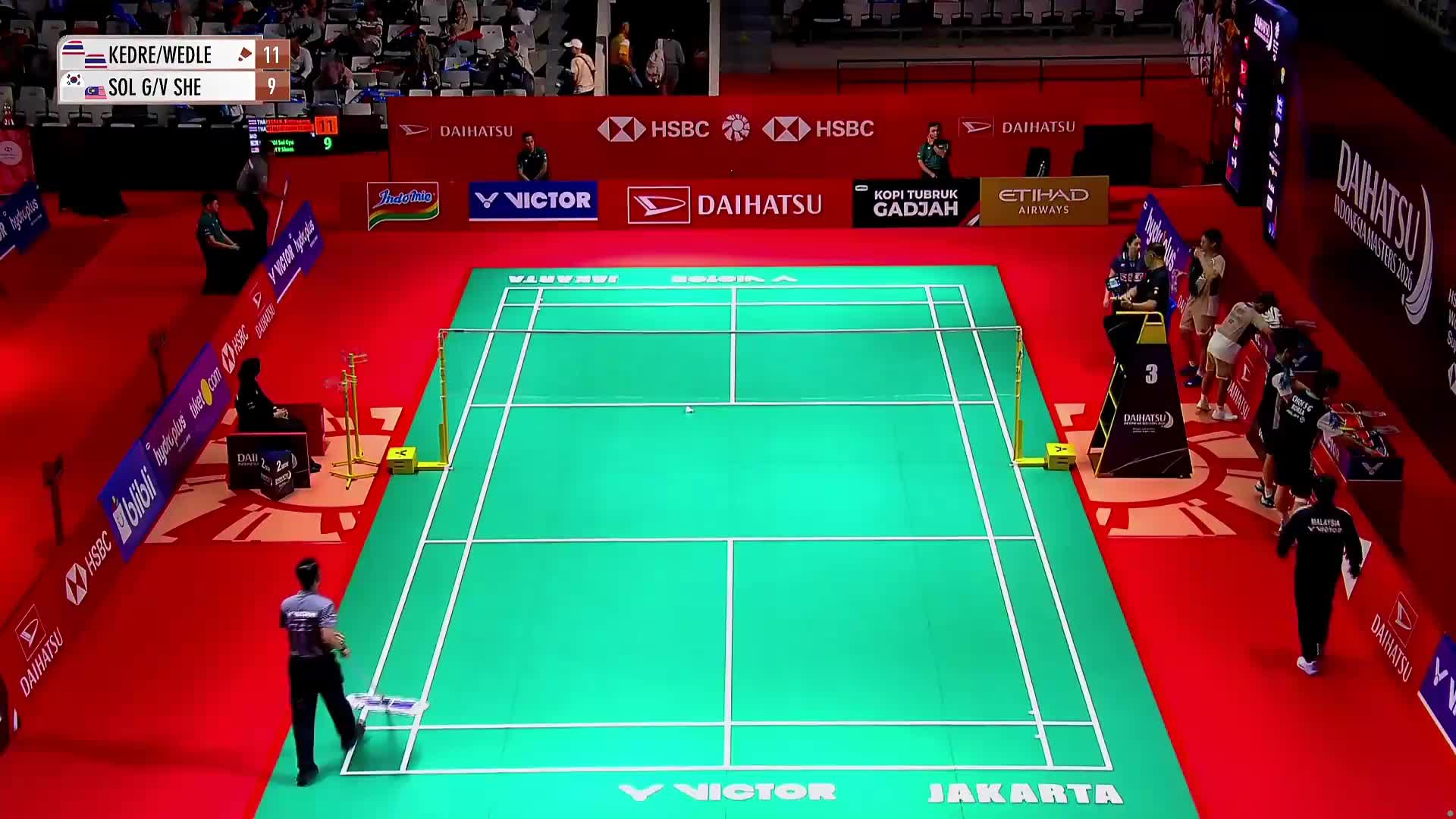 男双  吉丁努蓬/韦德勒 vs 崔率圭/吴蔚昇  2026印尼羽毛球大师赛