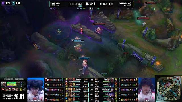 2026LPL第一赛段常规赛组内赛W2D2 【AL 1:0 WBG】恭喜 拿下第一局比赛胜利，先下一