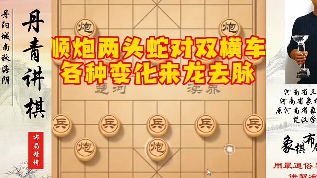 顺炮两头蛇对双横车各种变化来龙去脉！如何快速提升象棋水平？如何学习象棋布局、中局、残局？真心教棋，少
