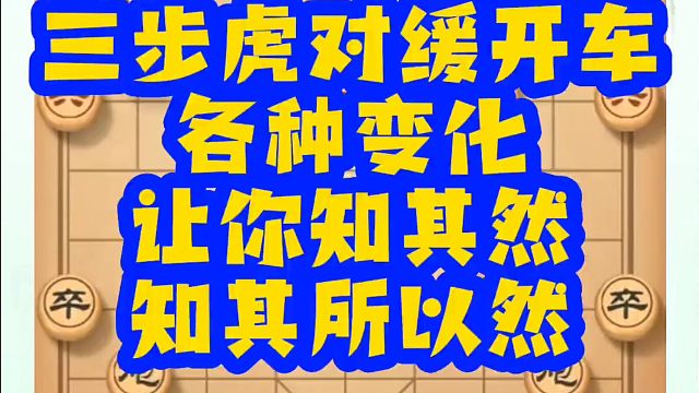 河南省象棋冠军黄丹青全套象棋课程！三步虎对缓开车各种变化，让你知其然知其所以然！如何学习象棋布局、中