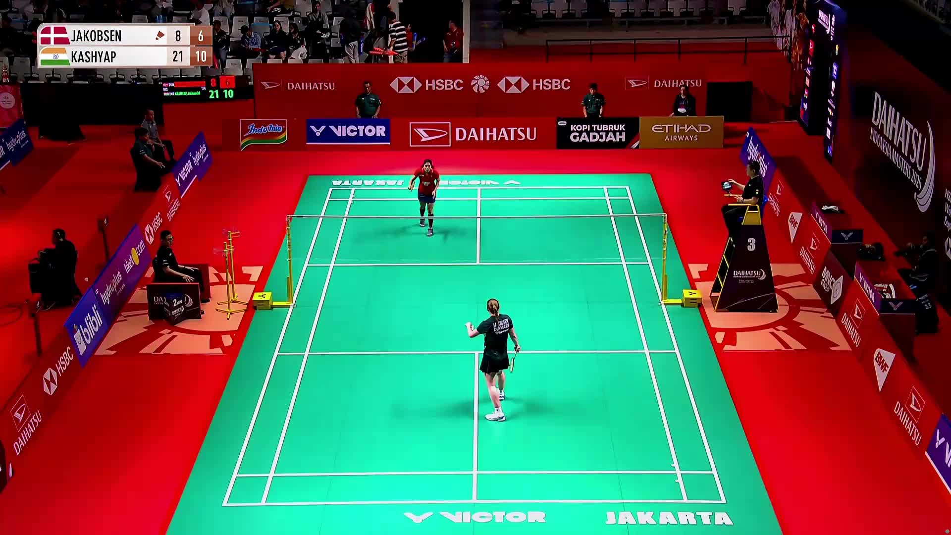 女单	雅各布森vs阿卡尔西 2026印尼羽毛球大师赛