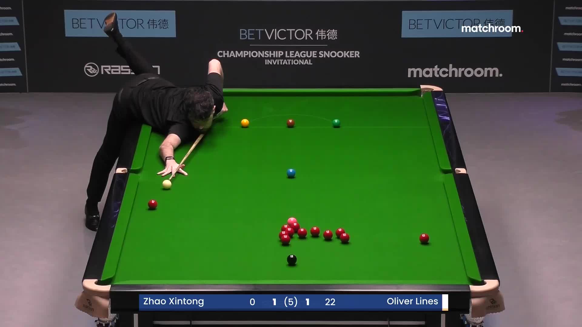 赵心童vs奥利弗·莱恩斯 2026冠军联赛