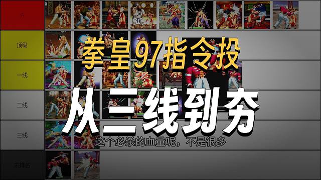 从夯到三线排名：拳皇97指令投实战地位