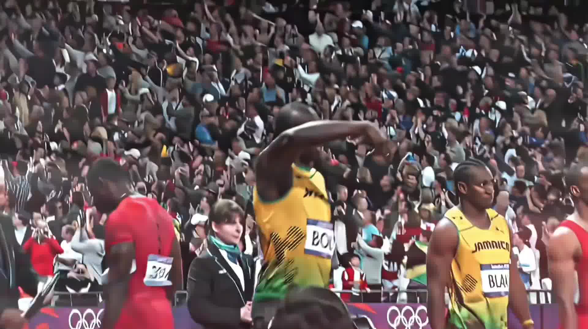 “听说现在9.77是冠军”