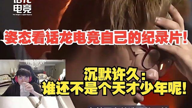 姿态看话龙电竞自己的纪录片！沉默许久：谁还不是个天才少年呢！