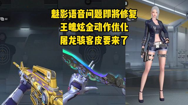 魅影语音问题即将修复，王魄炫金皮要优化动作，屠龙骇客皮要来了