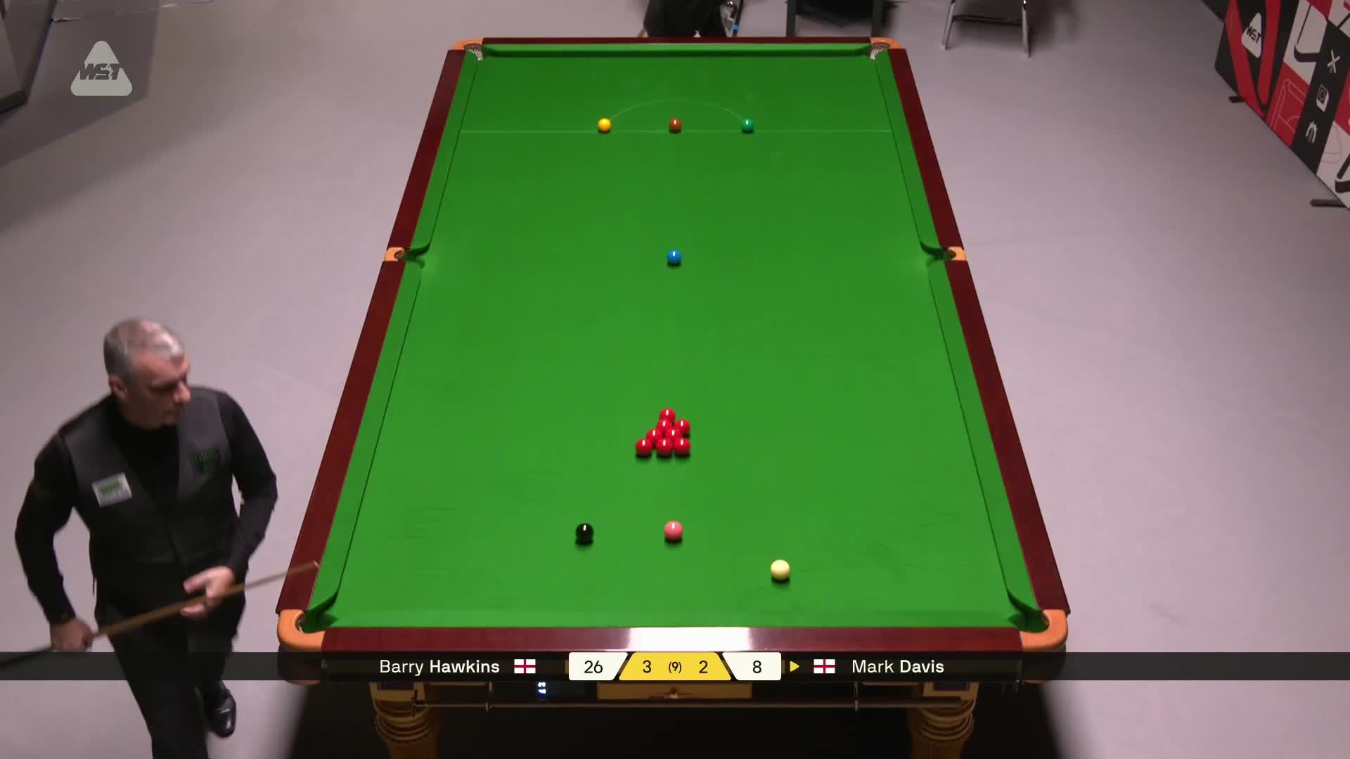 巴里·霍金斯VS马克·戴维斯 2026斯诺克德国大师赛