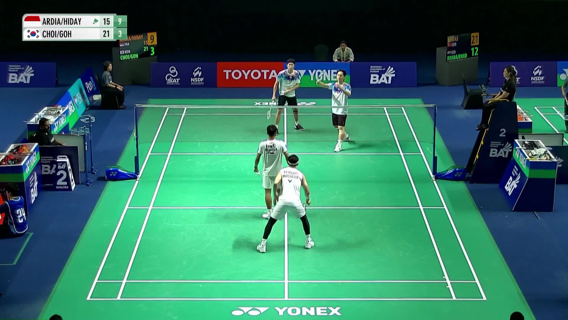 男双 阿迪安托/拉赫马特vs崔率圭/吴蔚昇 1/16赛 2026泰国羽毛球大师赛