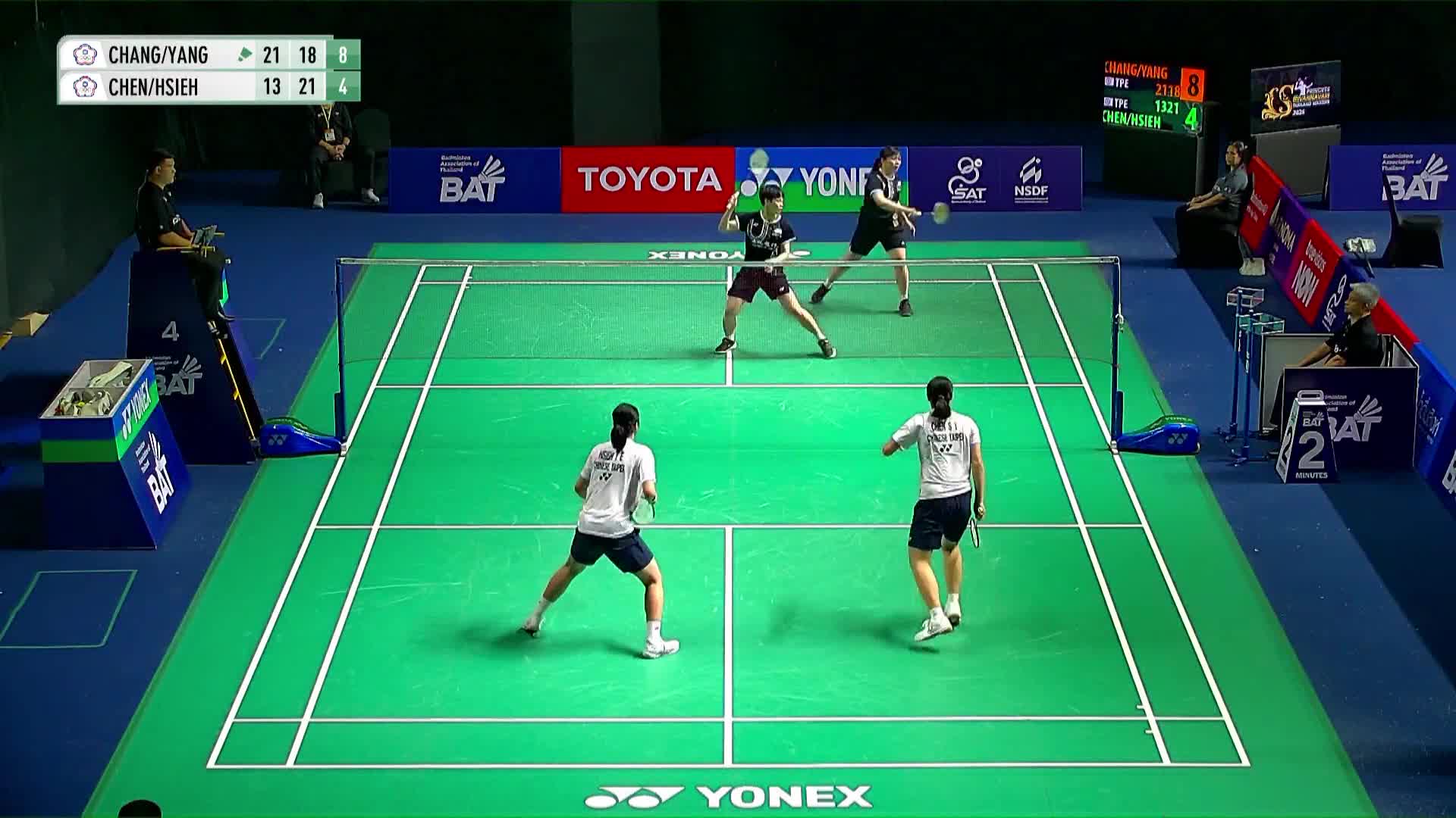 女双 张净惠/杨景惇vs陈肃谕/谢宜恩 1/16赛 2026泰国羽毛球大师赛