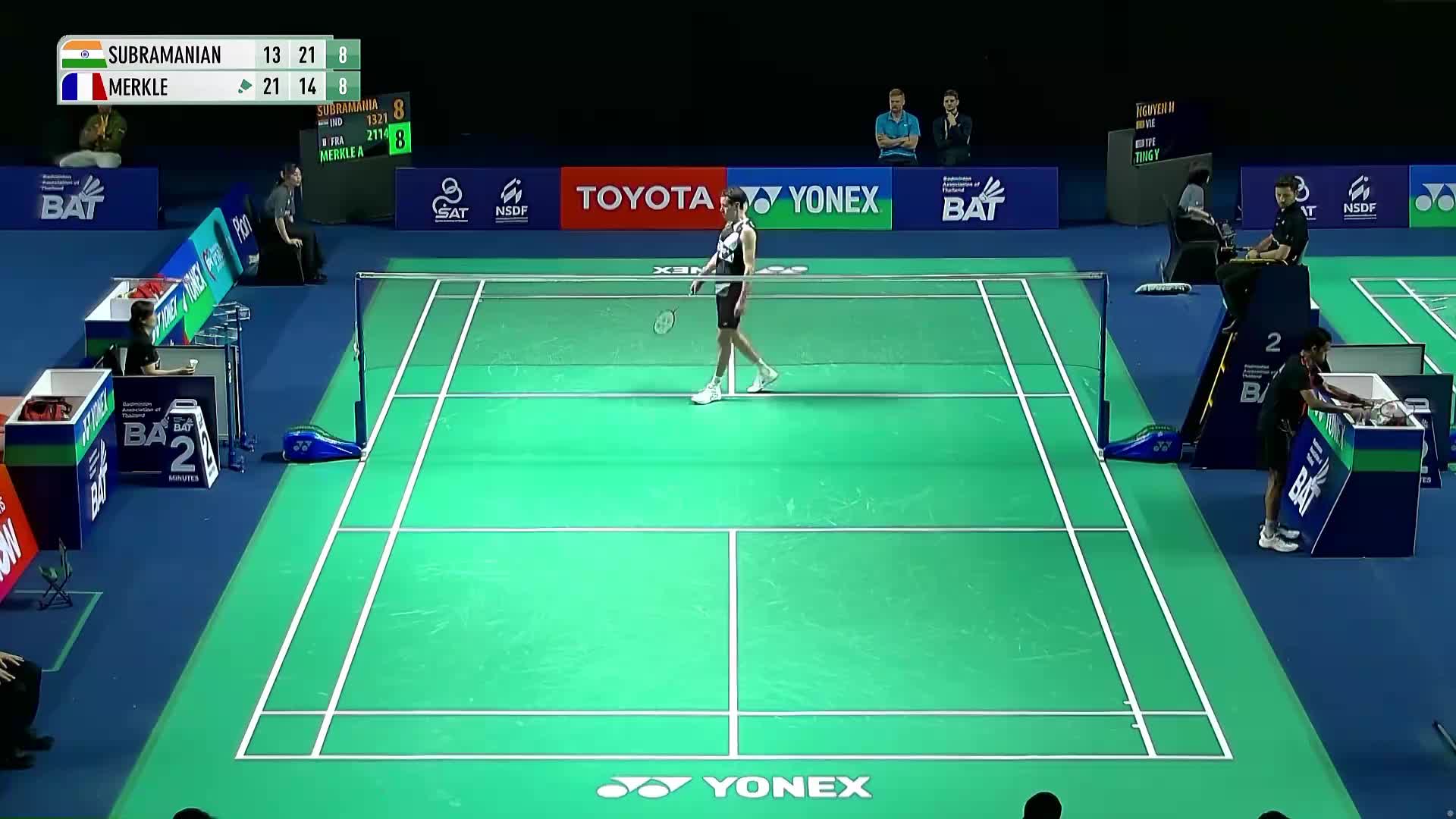 男单 桑卡尔vs梅克尔 1/16赛 2026泰国羽毛球大师赛