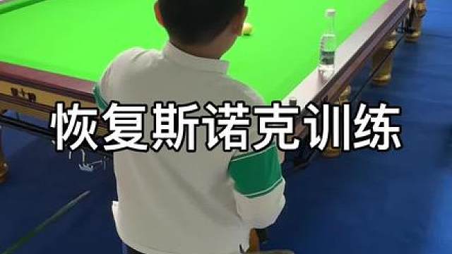 恢复斯诺克训练 小转大真难。