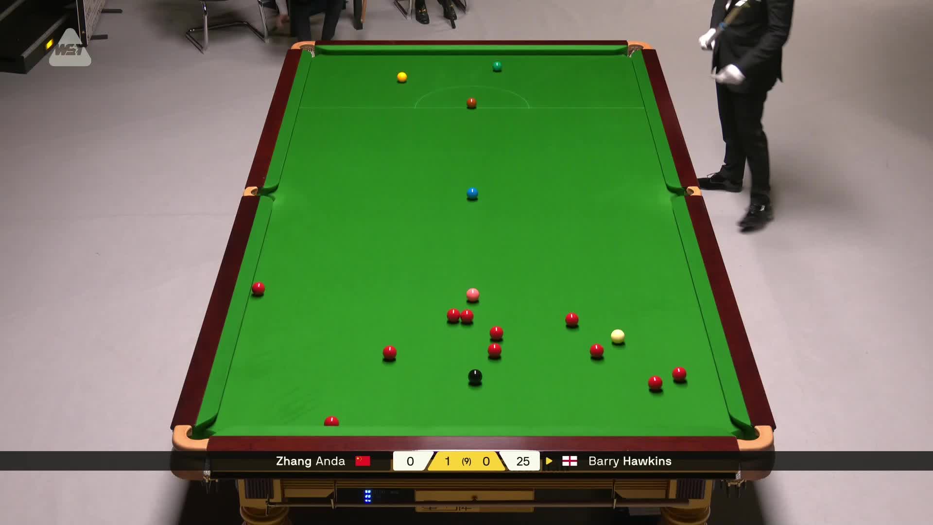 巴里·霍金斯VS张安达 2026斯诺克德国大师赛