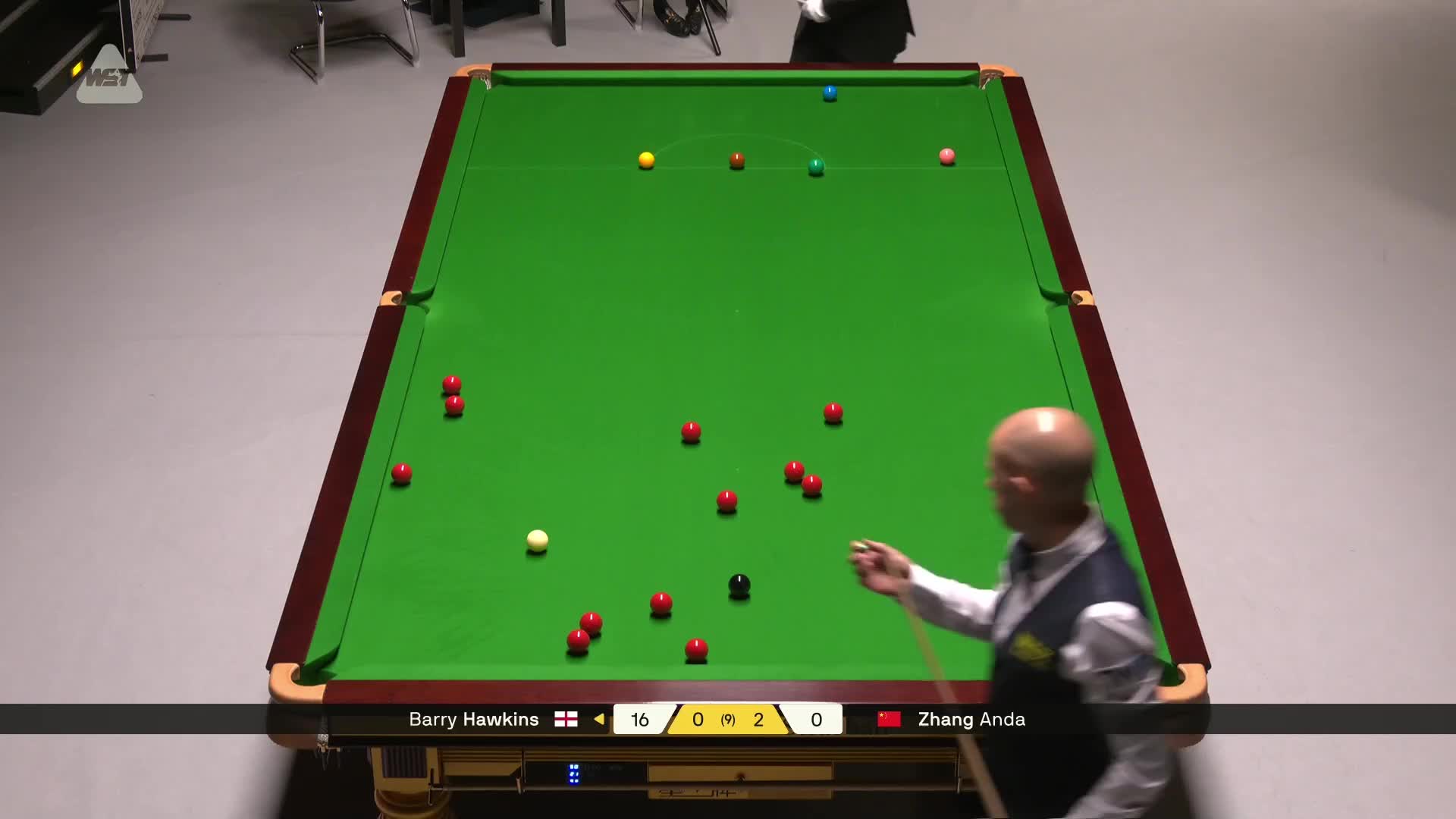 巴里·霍金斯VS张安达 2026斯诺克德国大师赛