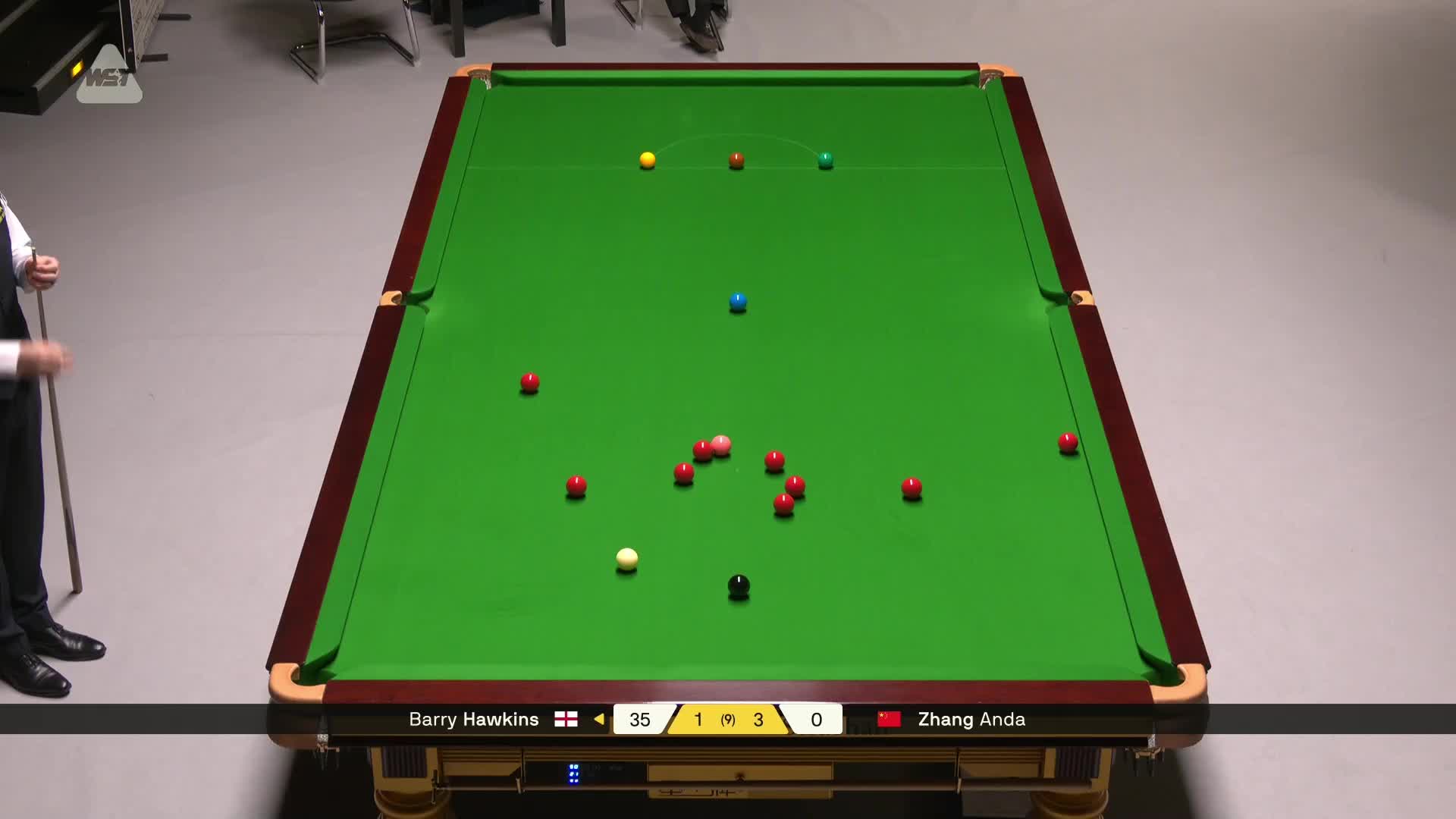 巴里·霍金斯VS张安达 2026斯诺克德国大师赛