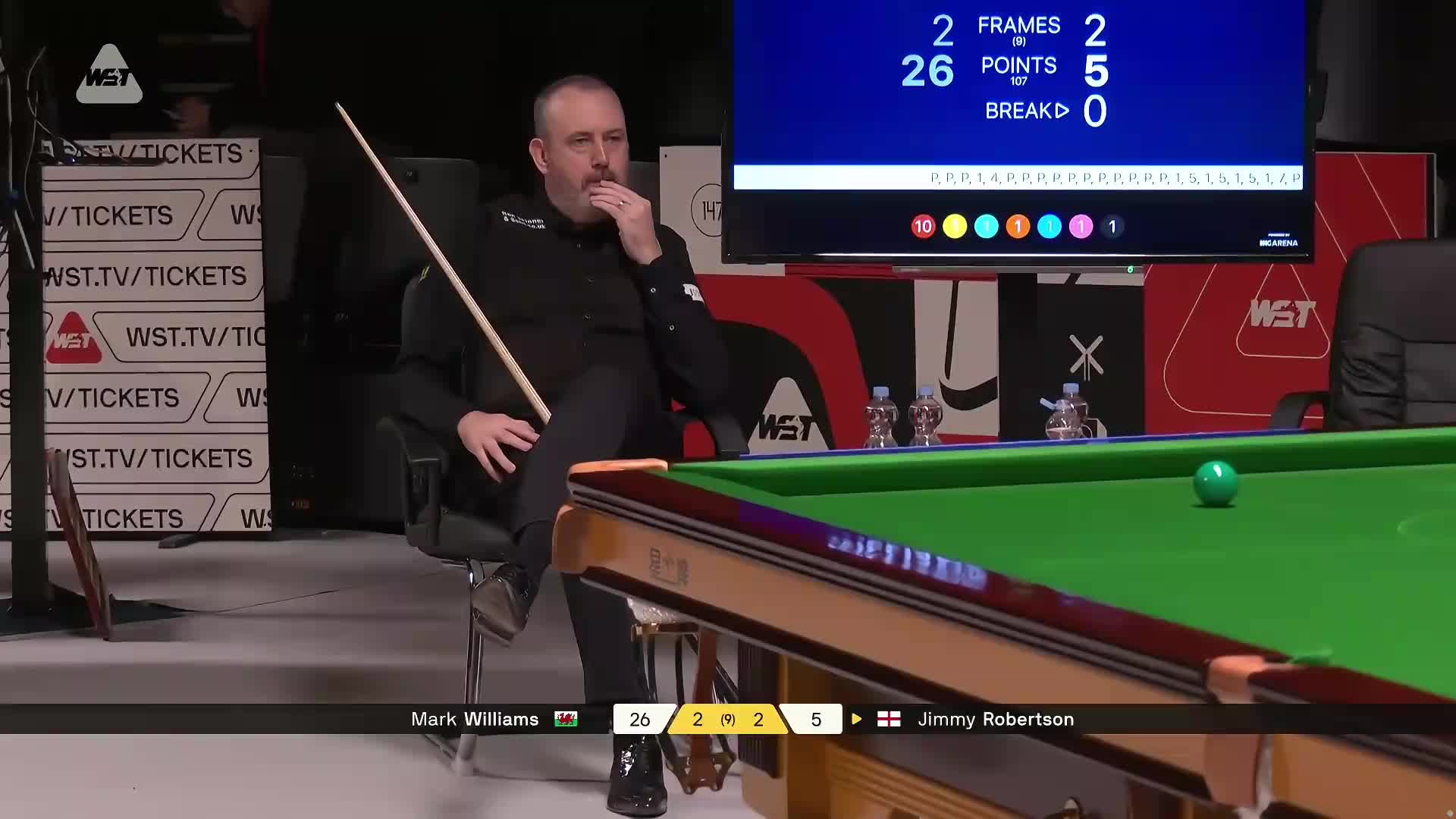 马克·威廉姆斯VS吉米·罗伯逊 2026斯诺克德国大师赛