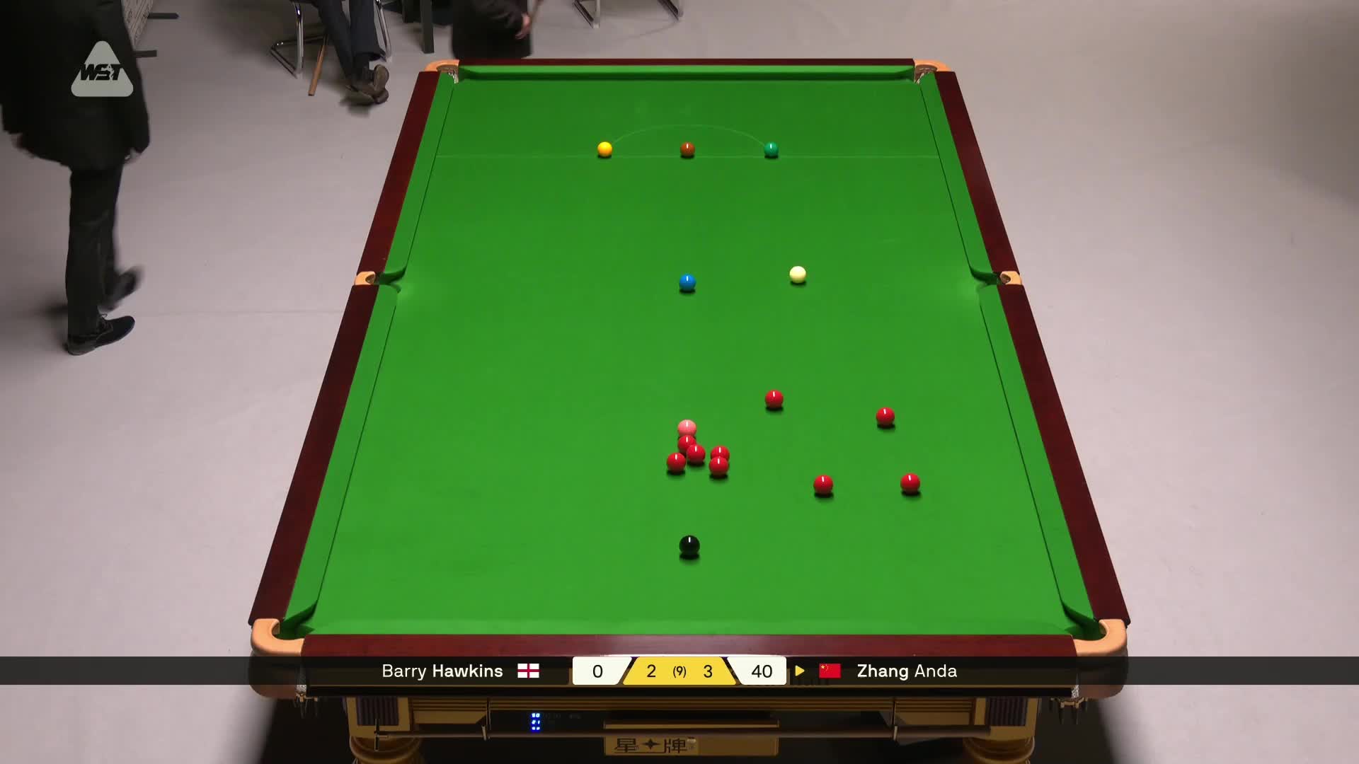 巴里·霍金斯VS张安达 2026斯诺克德国大师赛