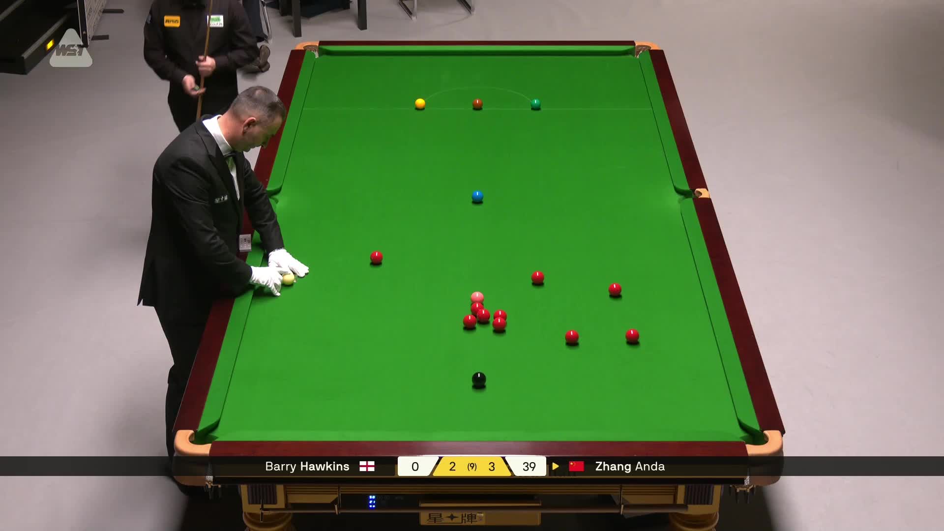 巴里·霍金斯VS张安达 2026斯诺克德国大师赛