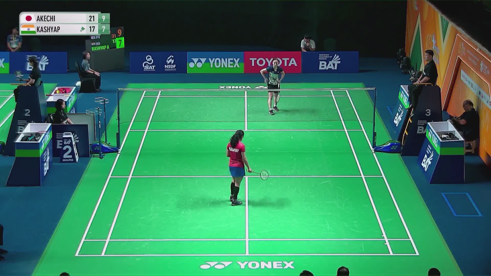 女单 明地阳菜vs阿卡尔西 1/16赛 2026泰国羽毛球大师赛