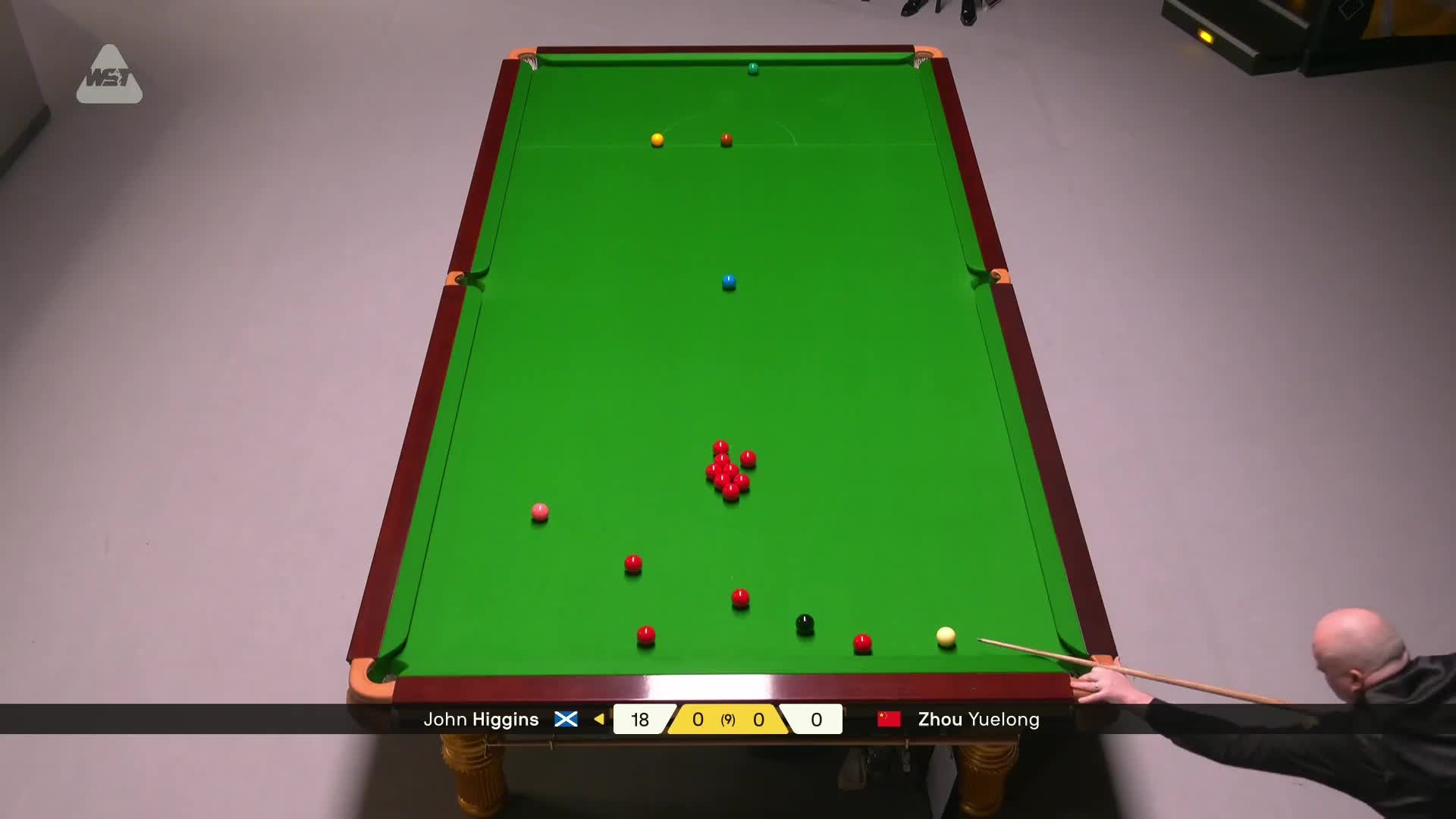 周跃龙VS约翰·希金斯 2026斯诺克德国大师赛