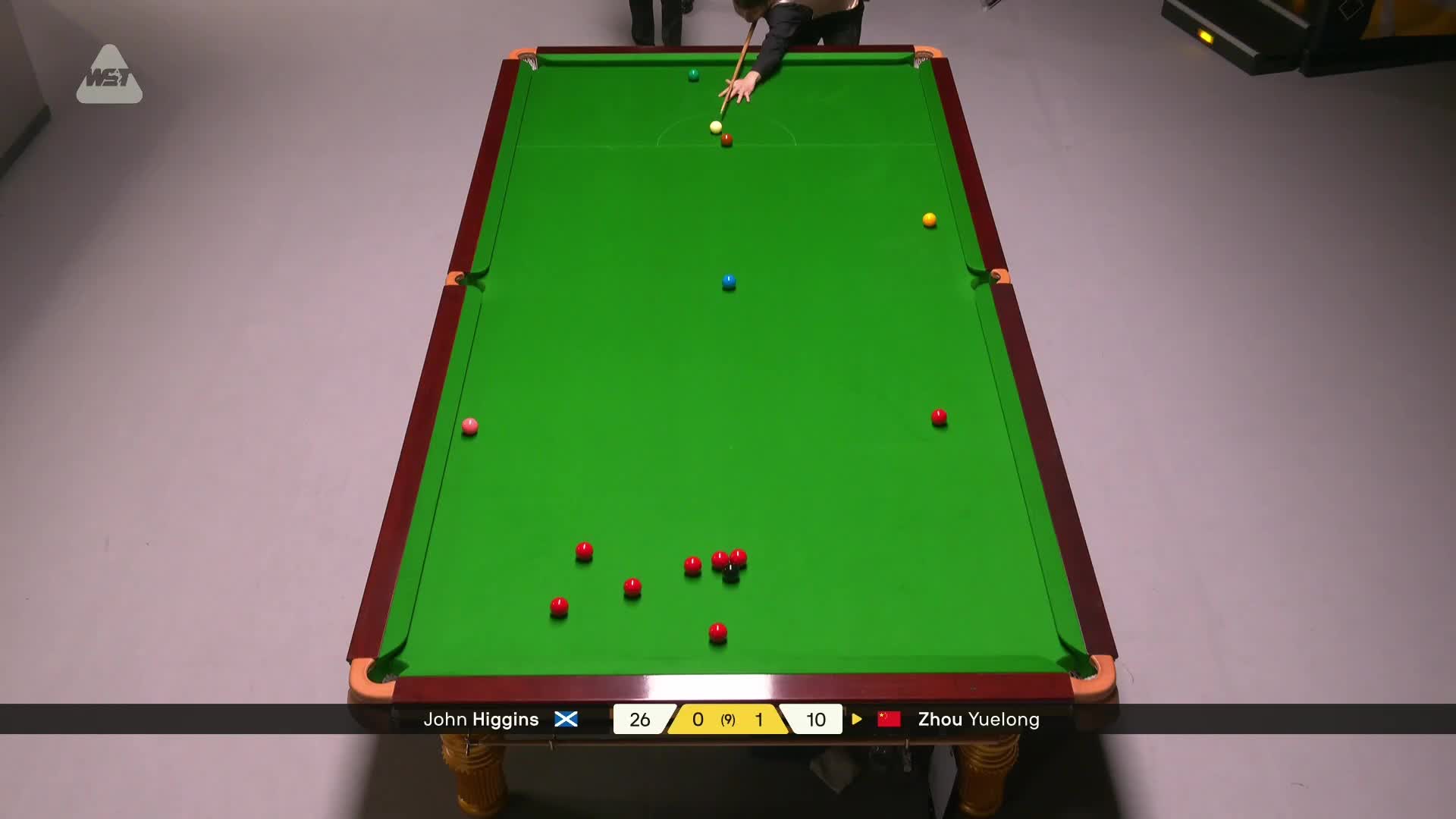 周跃龙VS约翰·希金斯 2026斯诺克德国大师赛