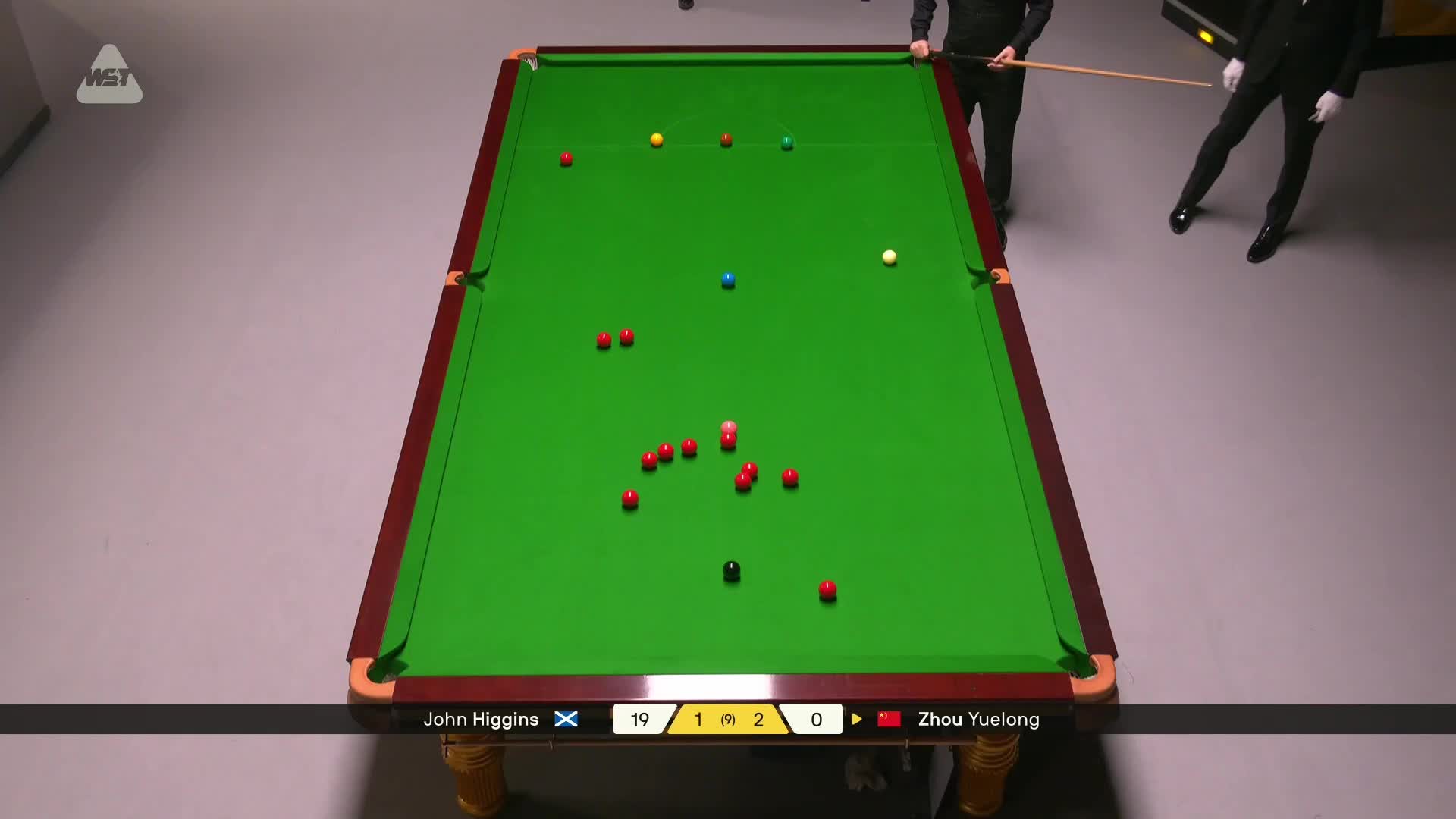 周跃龙VS约翰·希金斯 2026斯诺克德国大师赛