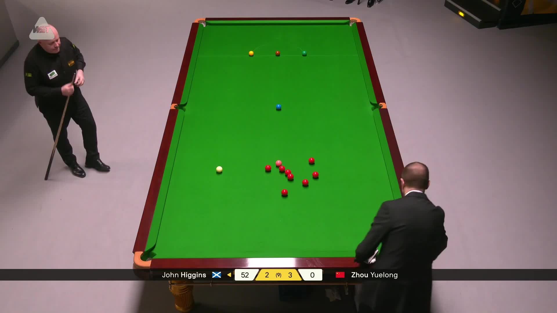 周跃龙VS约翰·希金斯 2026斯诺克德国大师赛