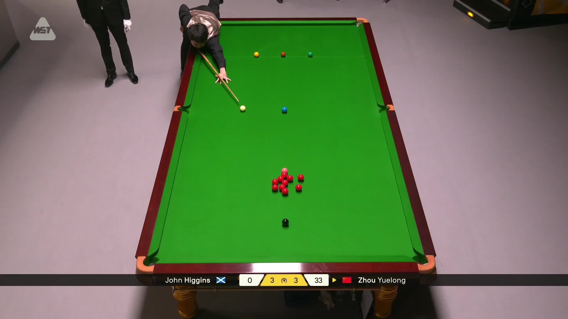 周跃龙VS约翰·希金斯 2026斯诺克德国大师赛