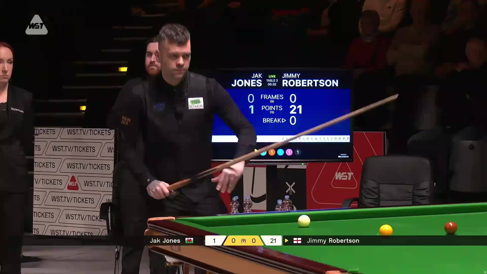 吉米·罗伯逊VS杰克·琼斯 2026斯诺克德国大师赛