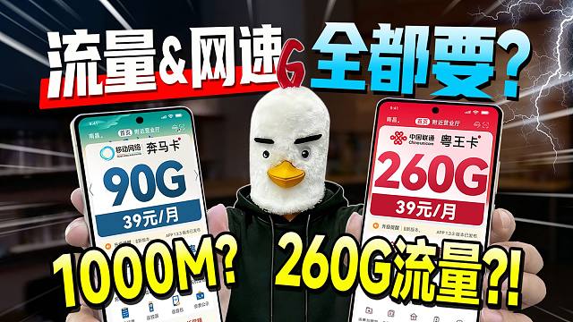 【壕无人性】260G大杯流量？！1000M超频千兆网速？！实测把流量卡的硬件优势拉满会怎样？2026