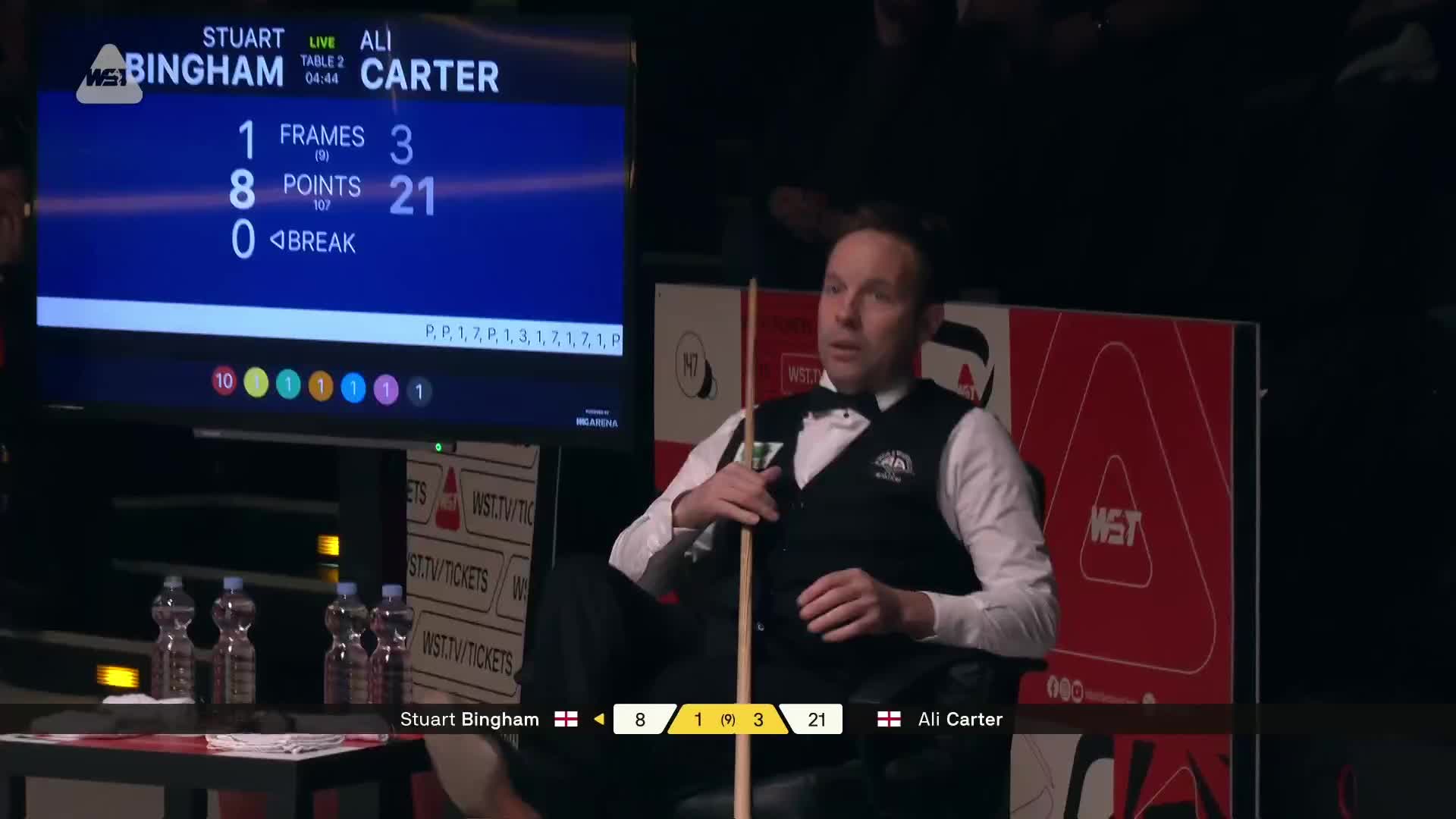 阿里·卡特VS斯图尔特·宾汉姆 2026斯诺克德国大师赛