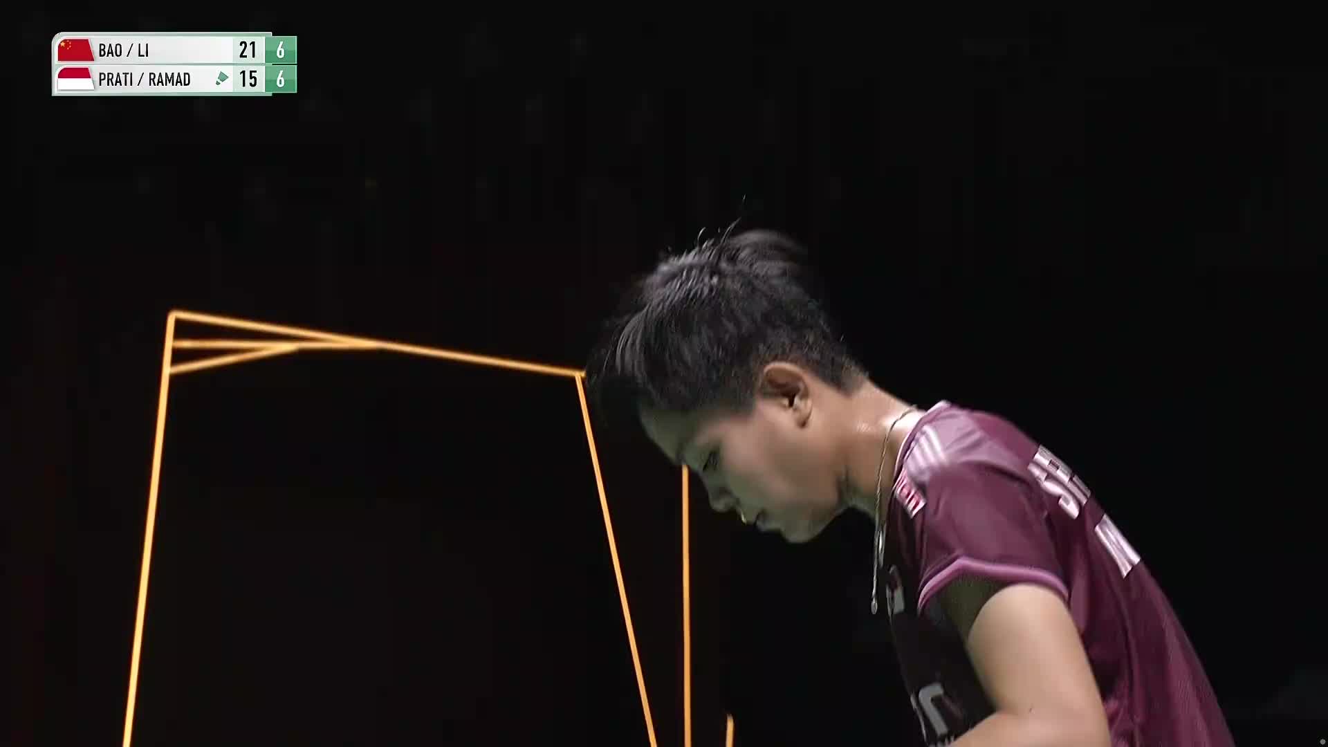 女双	鲍骊婧/李怡婧vs阿玛莉亚/拉马丹蒂 决赛 2026泰国羽毛球大师赛