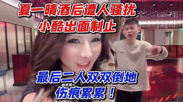 夏一晴酒后遭人骚扰小酷出面制止！最后二人双双倒地伤痕累累