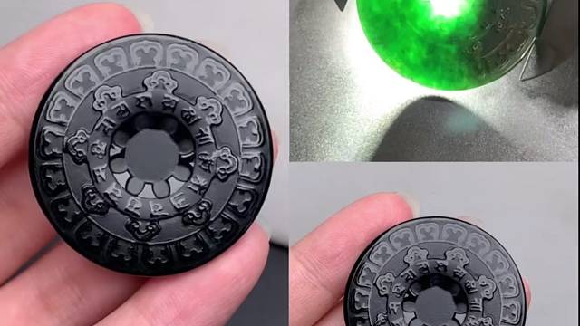 仿古墨翠平安扣