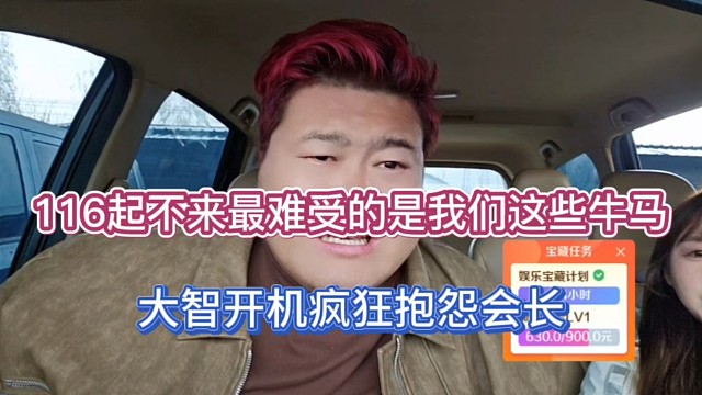 116起不来最难受的是我们这些牛马，大智开机疯狂抱怨会长！