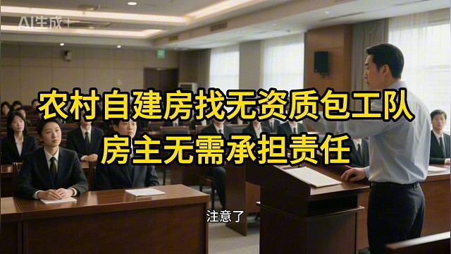 重庆律师：农村自建房找无资质包工队，房主无需承担责任