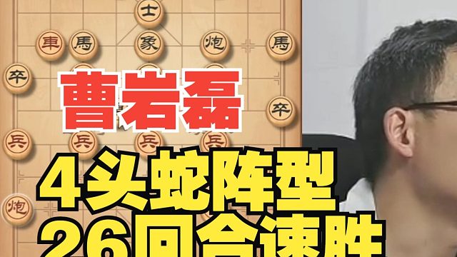 曹岩磊4头蛇阵型，26回合速胜对手