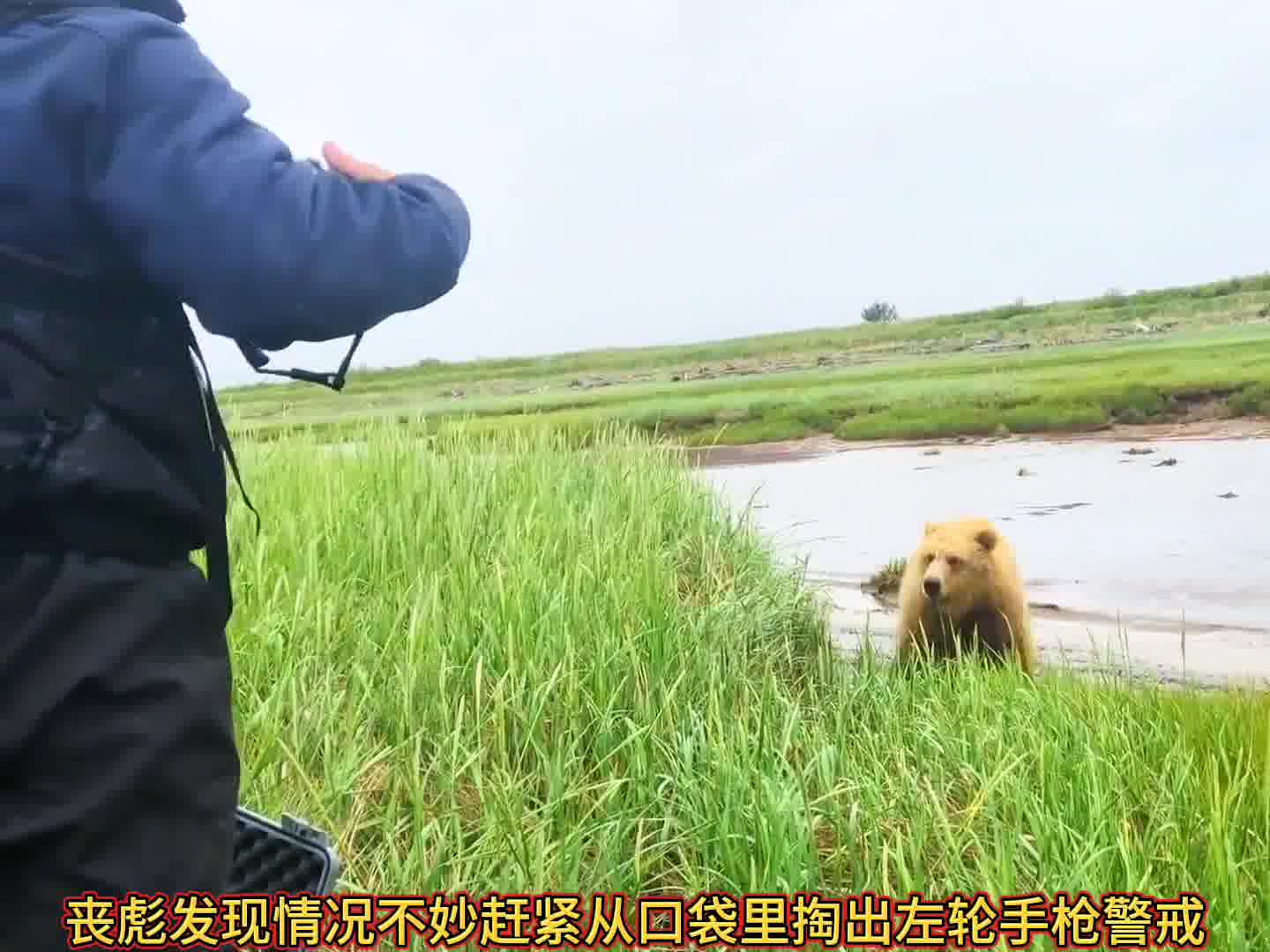 丧彪掏出左轮手枪想给棕熊一颗花生米