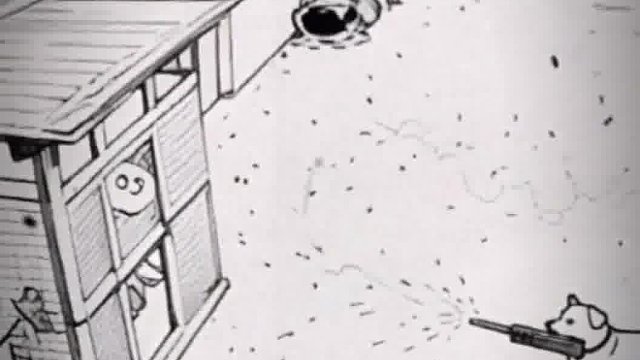 调皮的狗狗害苦了这群大公鸡了