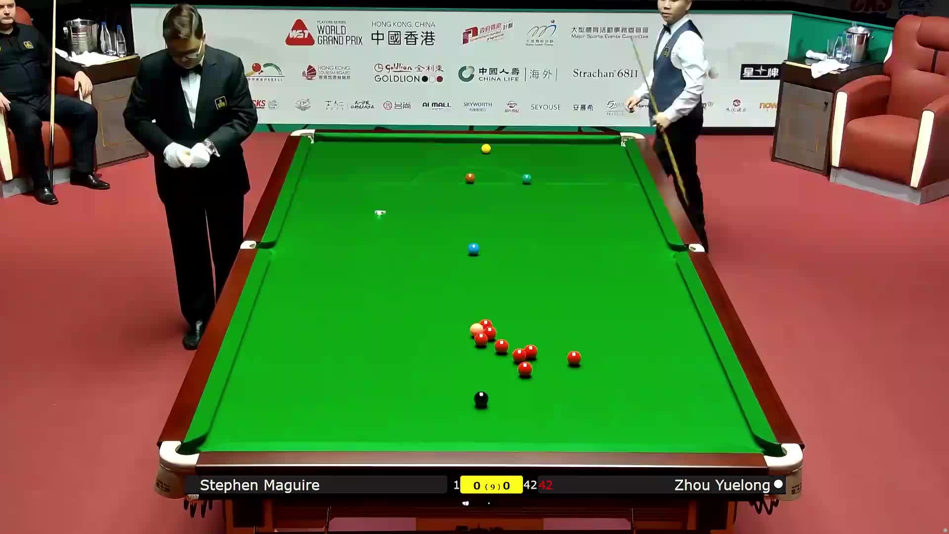 周跃龙VS斯蒂芬·马奎尔 2026斯诺克世界大奖赛