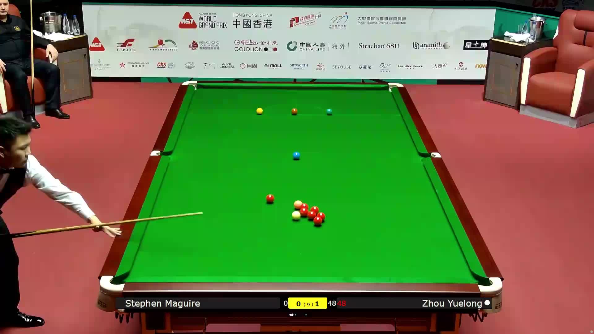 周跃龙VS斯蒂芬·马奎尔 2026斯诺克世界大奖赛