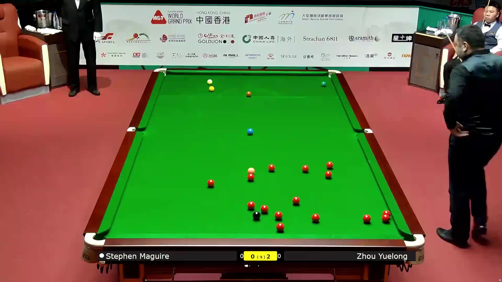 周跃龙VS斯蒂芬·马奎尔 2026斯诺克世界大奖赛