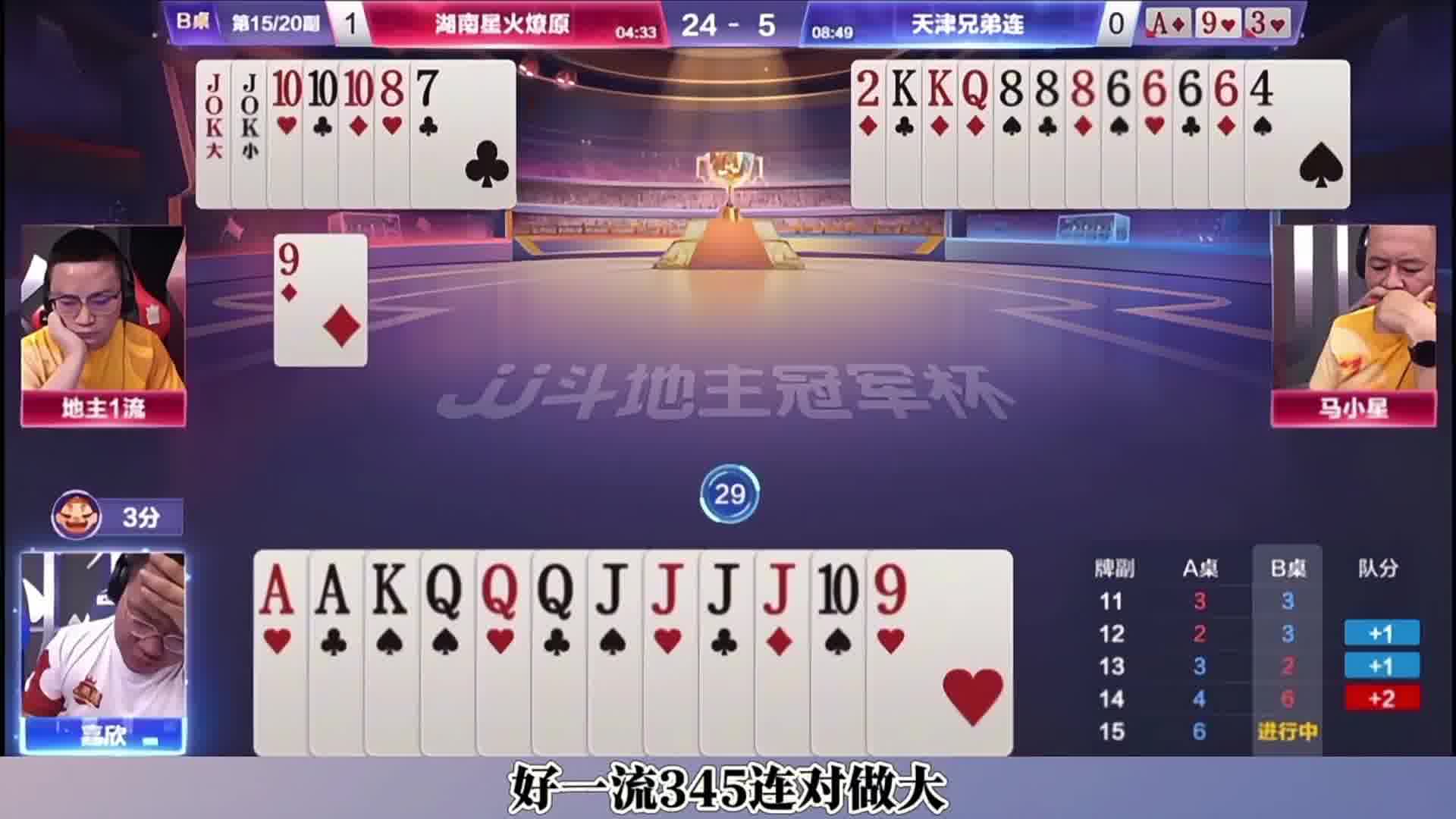 科技连还是硬啊，嘉欣巧赢三炸