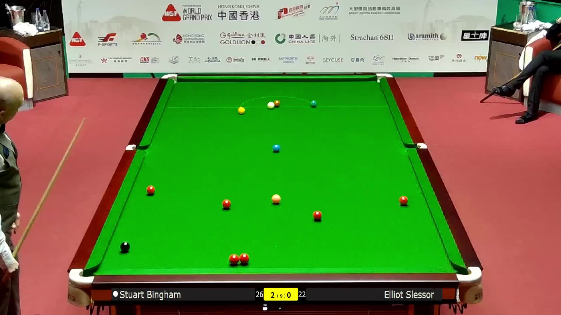 艾利奥特·斯莱瑟VS斯图尔特·宾汉姆 2026斯诺克世界大奖赛