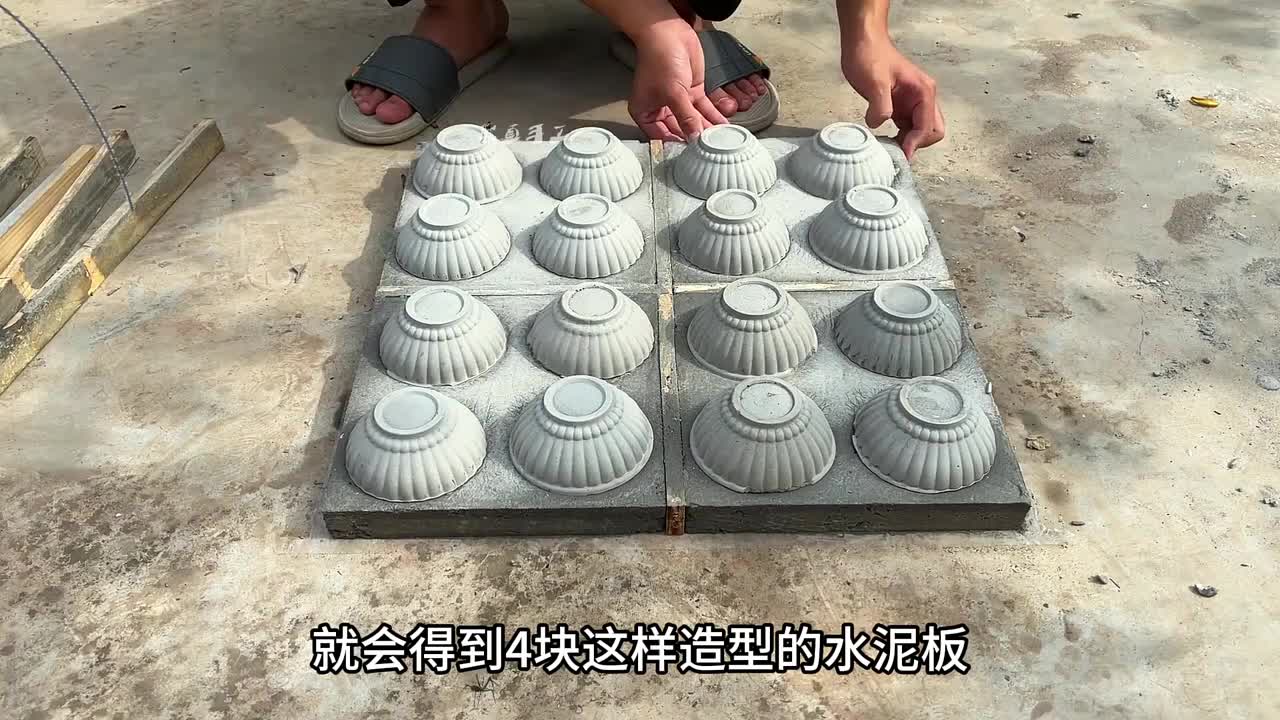 利用废弃塑料碗竟制作出一款造型独特的花盆