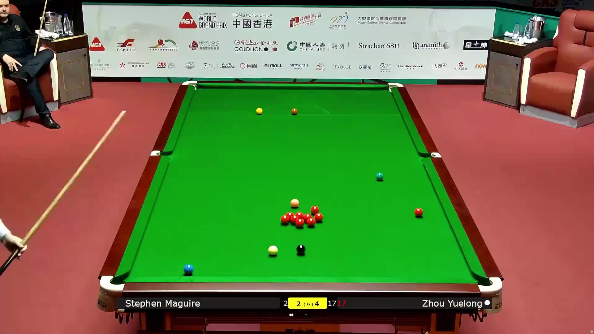 周跃龙VS斯蒂芬·马奎尔 2026斯诺克世界大奖赛