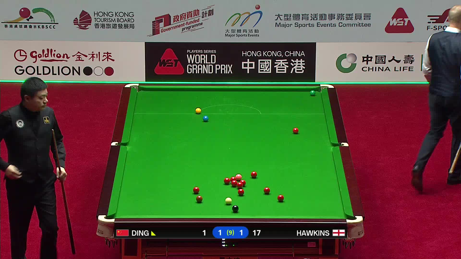 巴里·霍金斯VS丁俊晖 2026斯诺克世界大奖赛