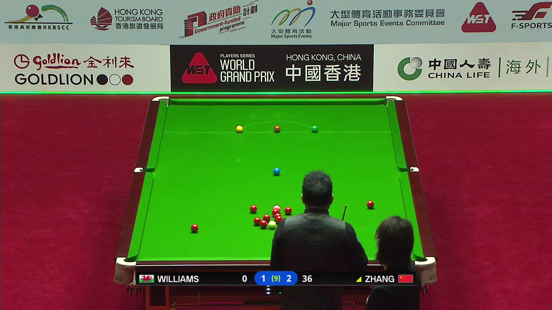 马克·威廉姆斯VS张安达 2026斯诺克世界大奖赛